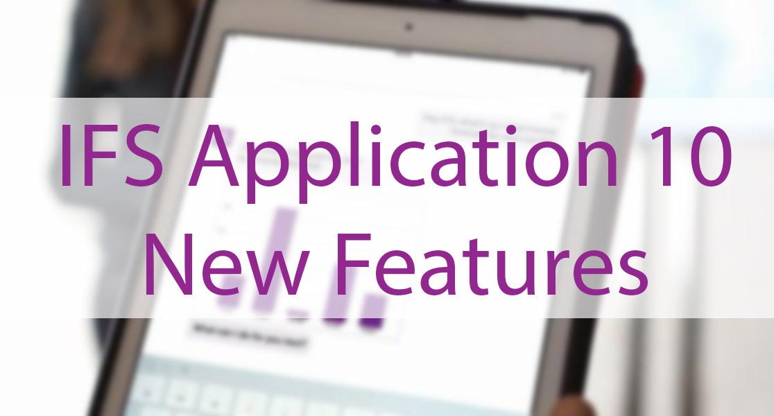 موارد جديد در IFS Application 10